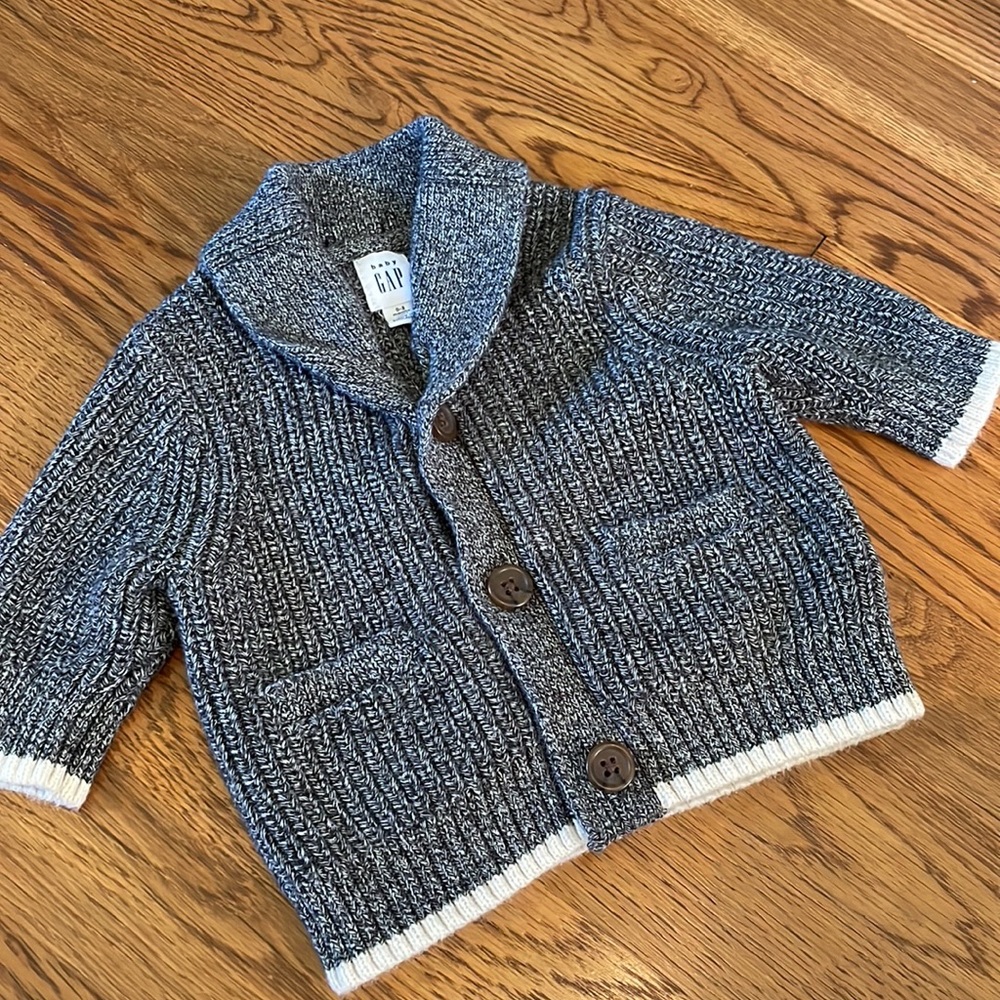 Charcoal Baby GAP Sweater, Size 0-3 Months